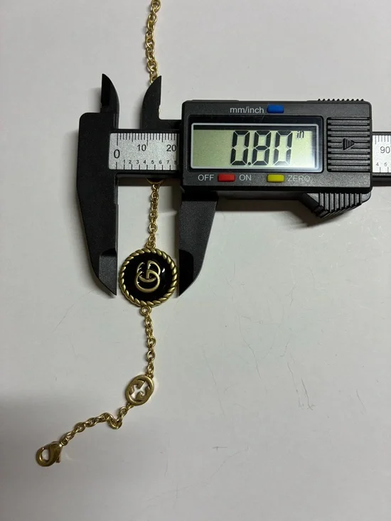 Gucci Gold and Black GG Rope-Edge Chain Bracelet - Picture 6 of 8